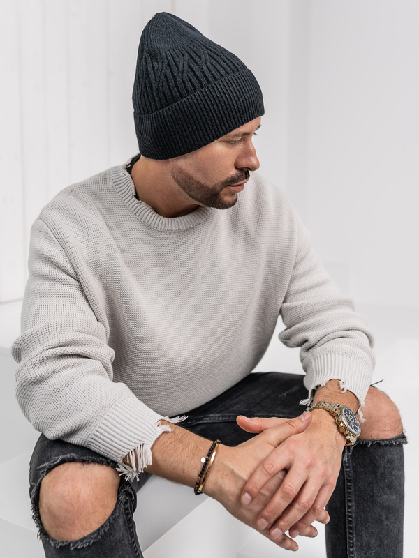 Herren Wintermütze Schwarz Bolf 387070