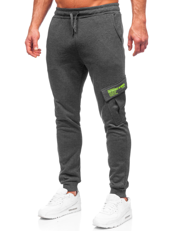 Herren Hose Cargohose Jogger Pants Schwarzgrau Bolf HW2173