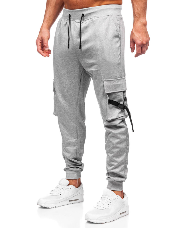 Herren Sporthose Joggers Cargohose Grau Bolf 8K1118