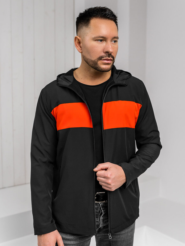 Herren Sportjacke Windbreaker Schwarz Bolf HM147A1