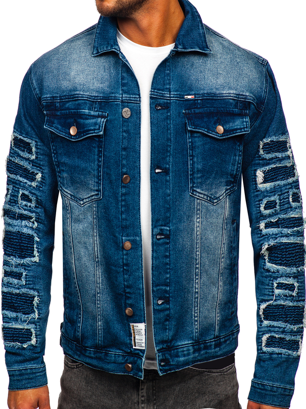 Herren Jeansjacke Dunkalblau Bolf MJ523BS
