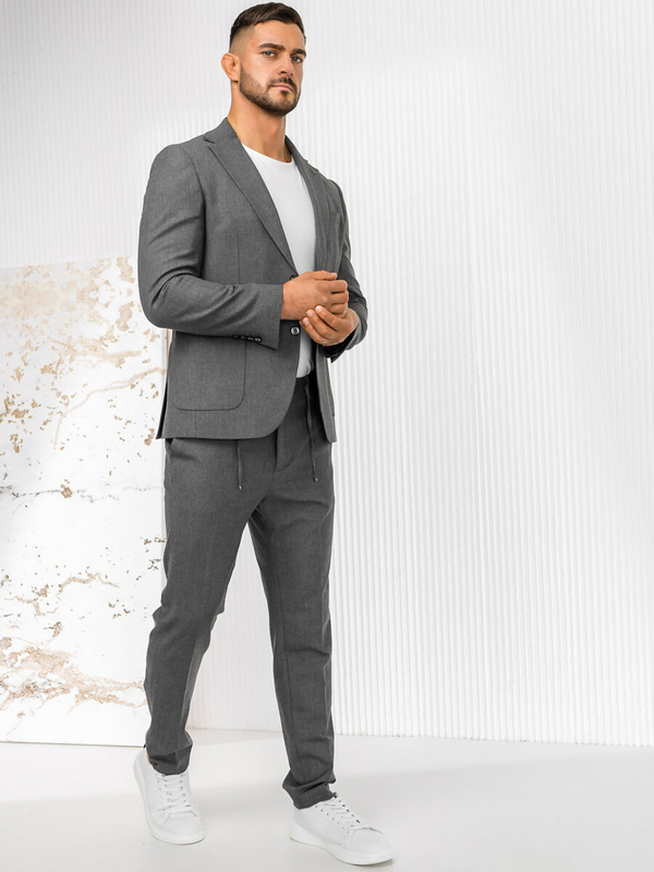 Herren Anzüg casual Grau Bolf 09