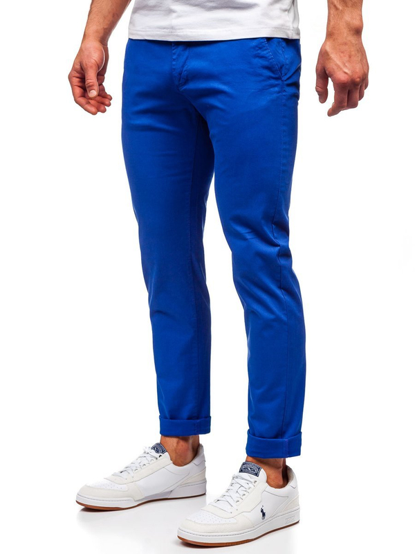 Herren Hose Chinos Kobaltblau Bolf 1146