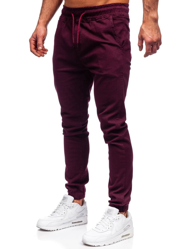 Herren Jogger Pants Weinrot Bolf 0905