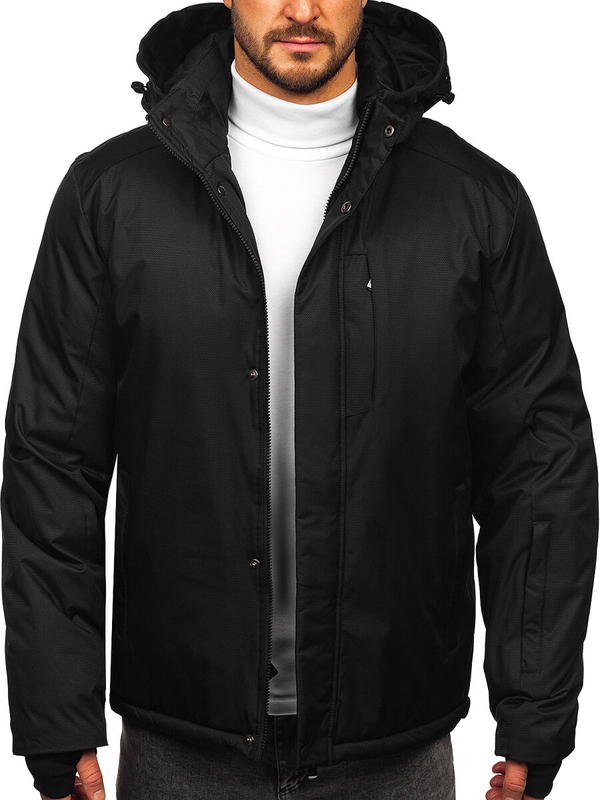 Herren Winterjacke Schwarz Bolf 91M9906