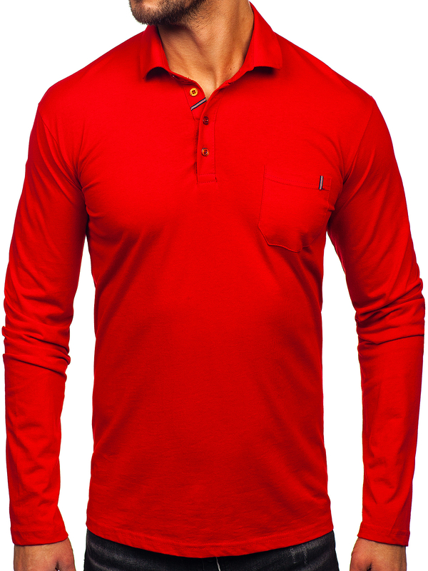 Herren Baumwoll Polohemd Lanagrm Rot Bolf 5120