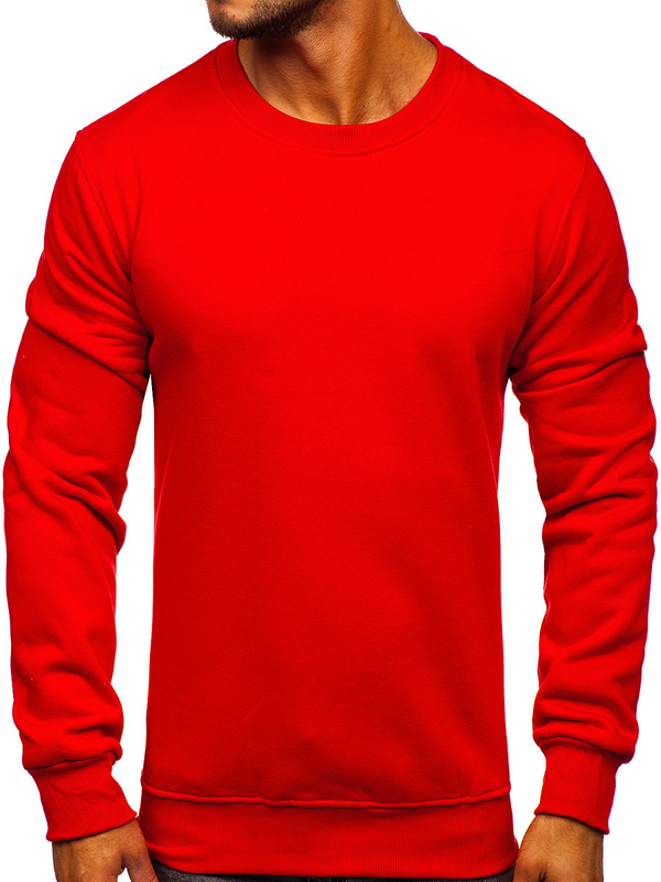 Herren Sweatshirt ohne Kapuze Rot Bolf 2001