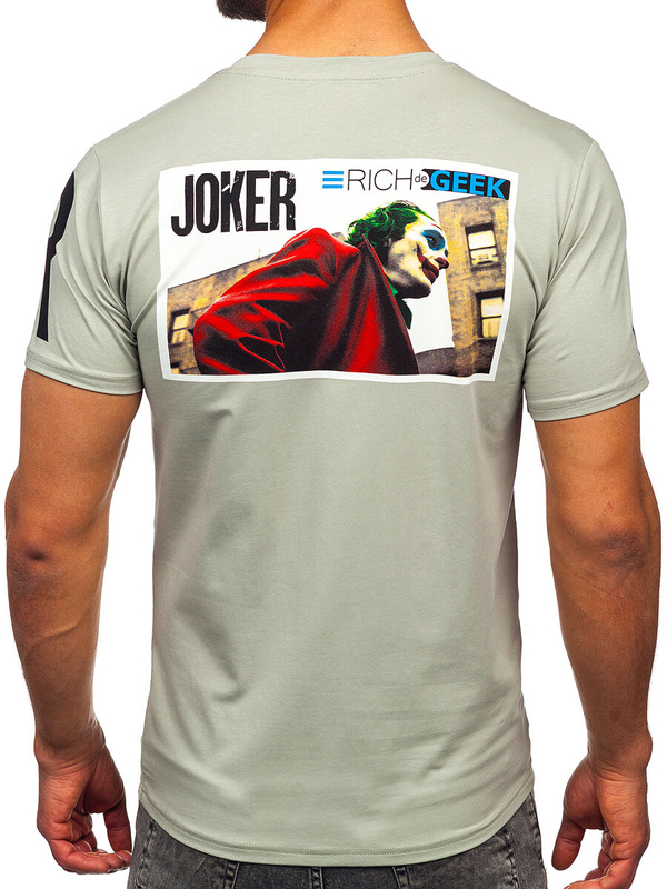 Herren T-Shirt mit Motiv Grau Bolf M195