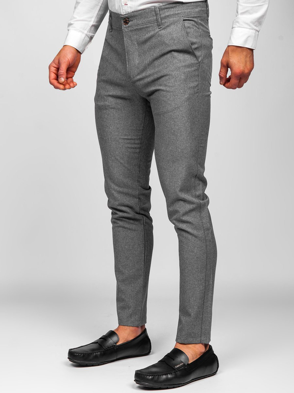Herren Hose Chinos Grau Bolf 0016