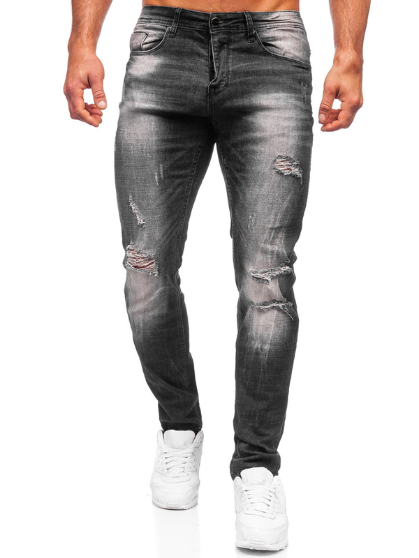 Herren Jeanshose regular fit Schwarz Bolf MP002N