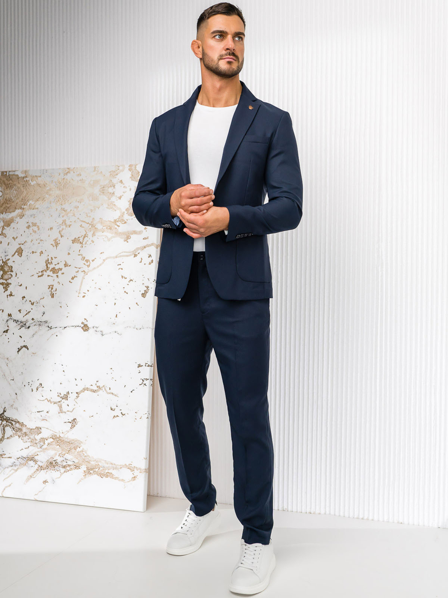 Blauen Anzug Anzug Und Turnschuhe Benvenuto Herren Anzug Sakko