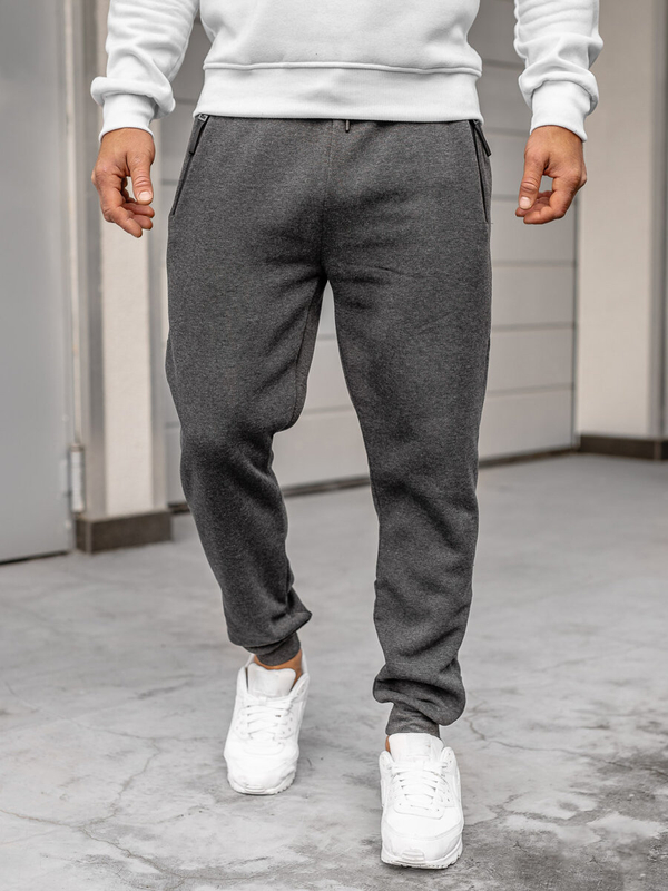 Herren Sporthose Joggers Schwarzgrau Bolf JX6205A