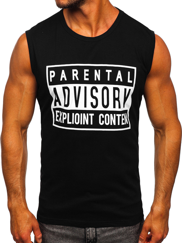 Bolf Tank Top mit Motiv Schwarz 14828