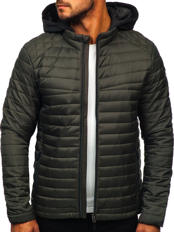 Herren Übergangsjacke Sport Jacke Khaki Bolf AB031