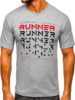 Herren T-Shirt mit Motiv Grau Bolf 14336