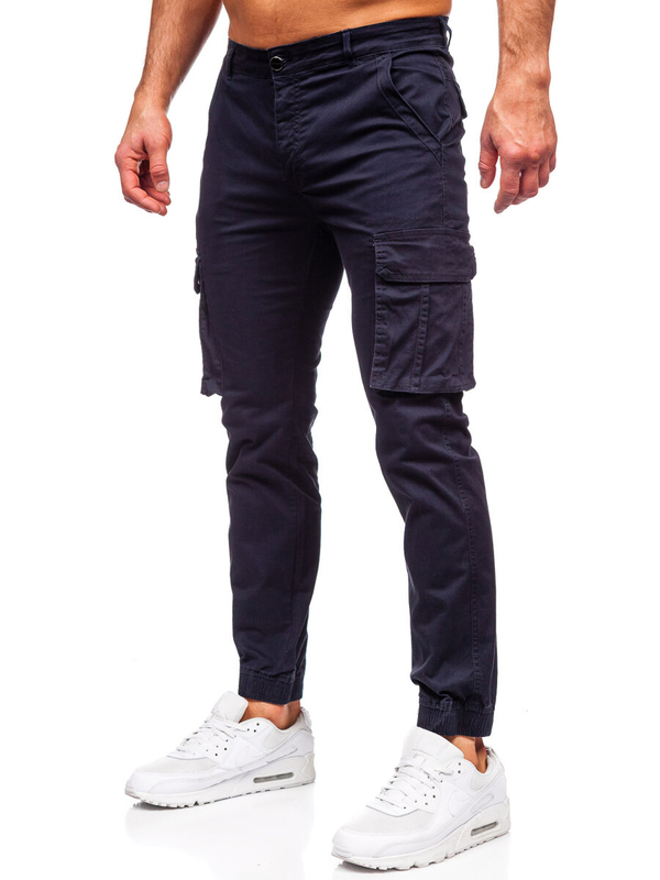 Herren Joggers Cargohose Dunkelblau Bolf MP0202BS