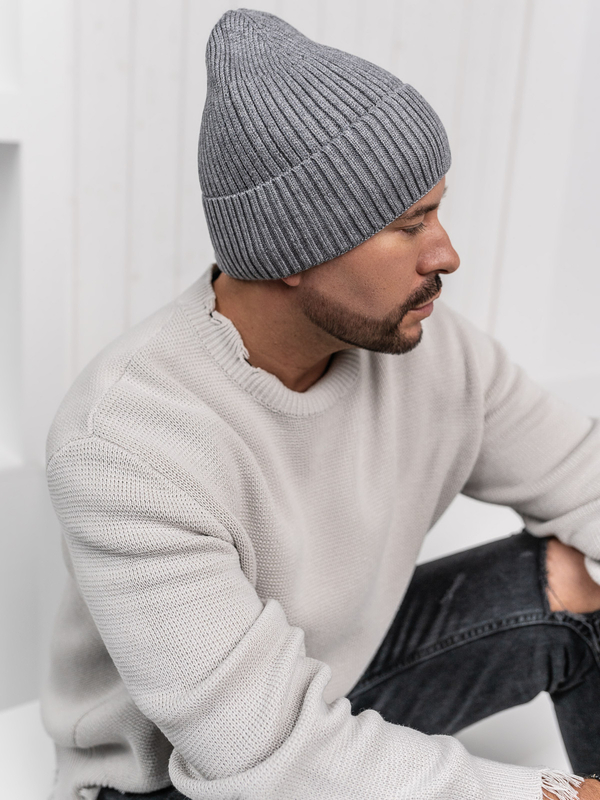 Herren Wintermütze Grau Bolf 387046