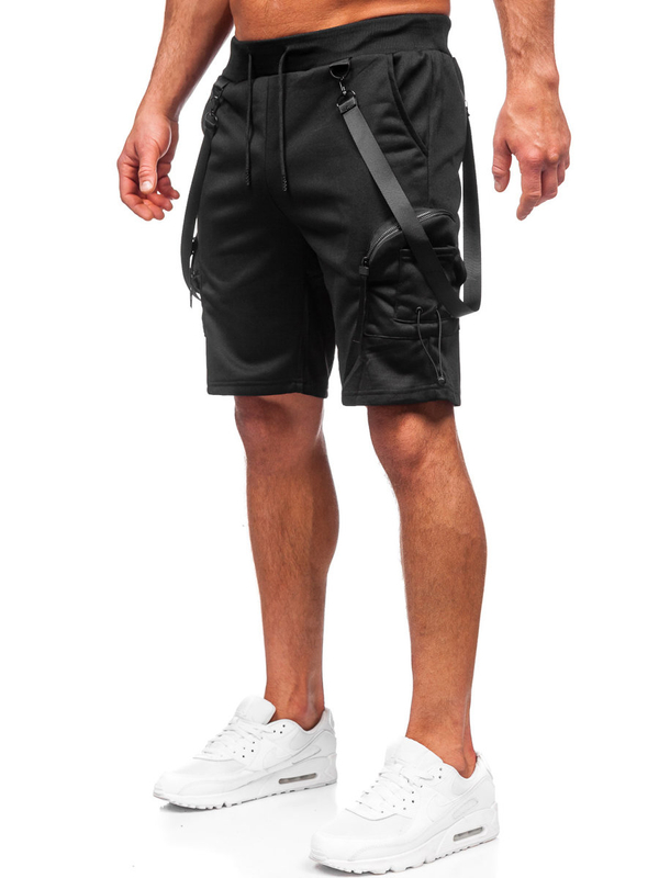 Herren Kurze Sporthose Cargoshorts Schwarz Bolf HS7179