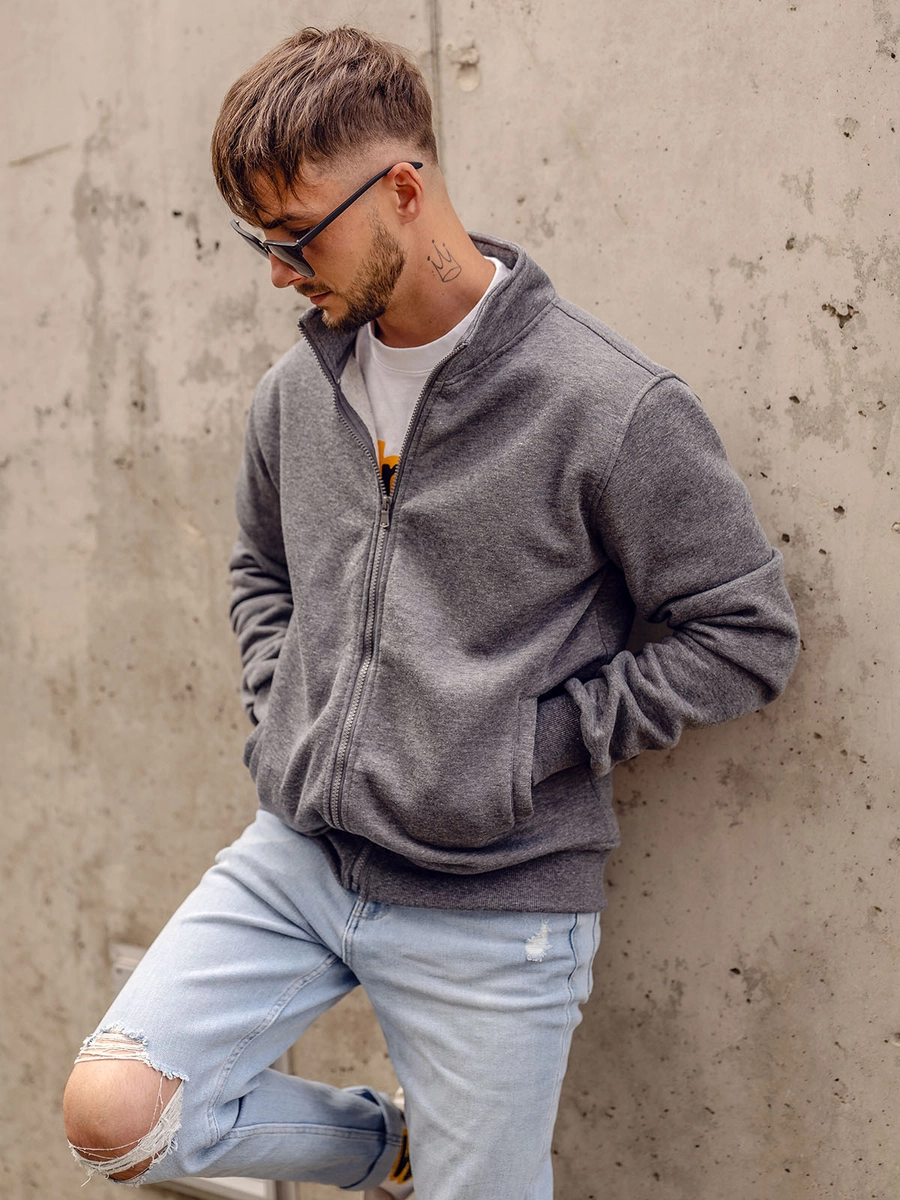 Half Zip Fleece Pullover Für Herren - Stehkragen Sportpullover Mit Reißverschluss Für Arbeit & Training