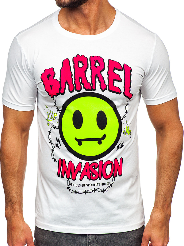 Herren T-Shirt mit Motiv Weiß Bolf HS7233