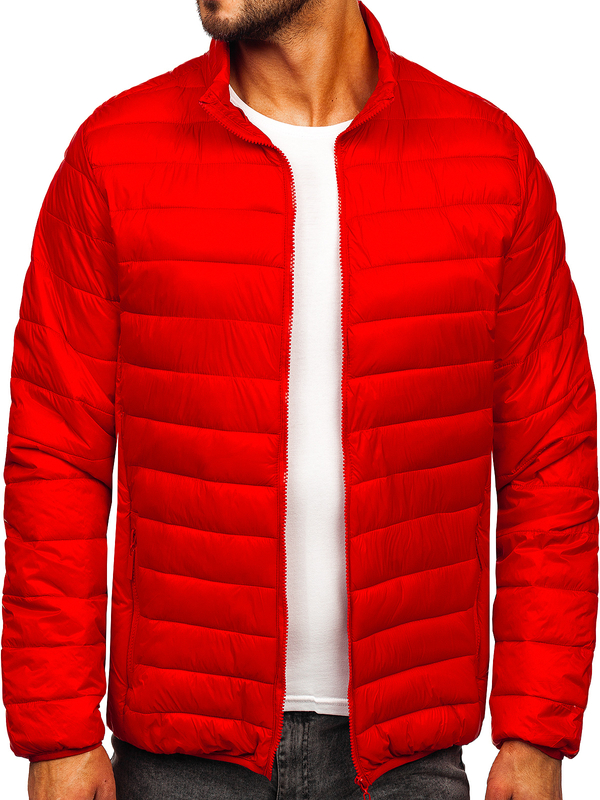 Herren Gepolsterte Übergangsjacke Rot Bolf 5M703