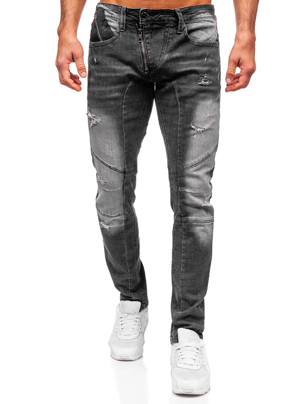 Herren Jeanshose slim fit Schwarz Bolf MP0045N