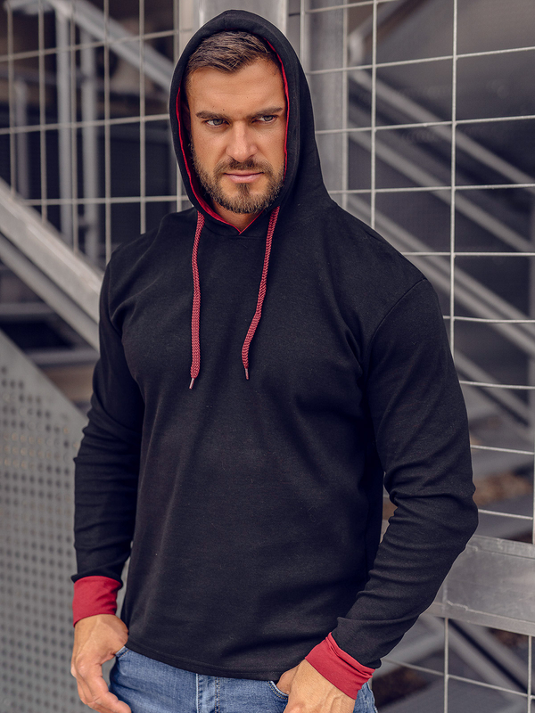 Herren Kapuzenpullover Schwarz Bolf 145380