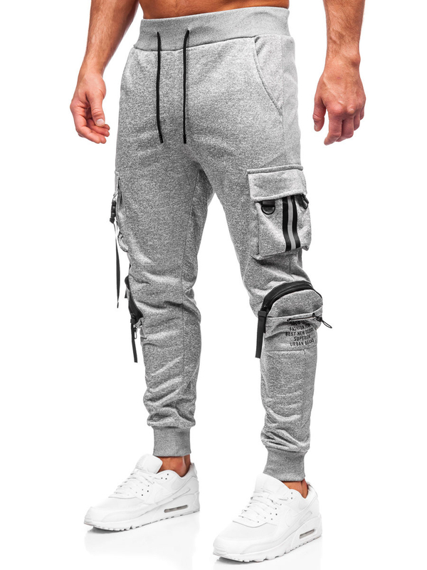 Herren Sporthose Cargohose Jogger Pants Grau Bolf HS7176