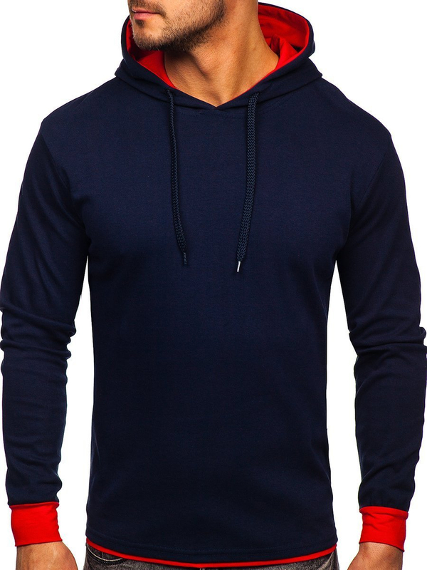 Herren Kapuzenpullover Dunkelblau Bolf 145380-1