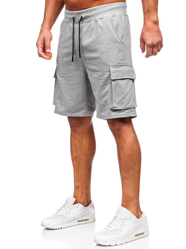 Herren Kurze Sporthose Cargoshorts Grau Bolf 8K1505