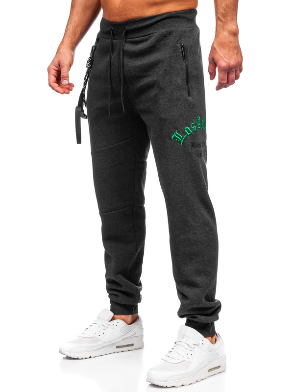 Herren Sporthose Joggers Schwarzgrau Bolf JX6287