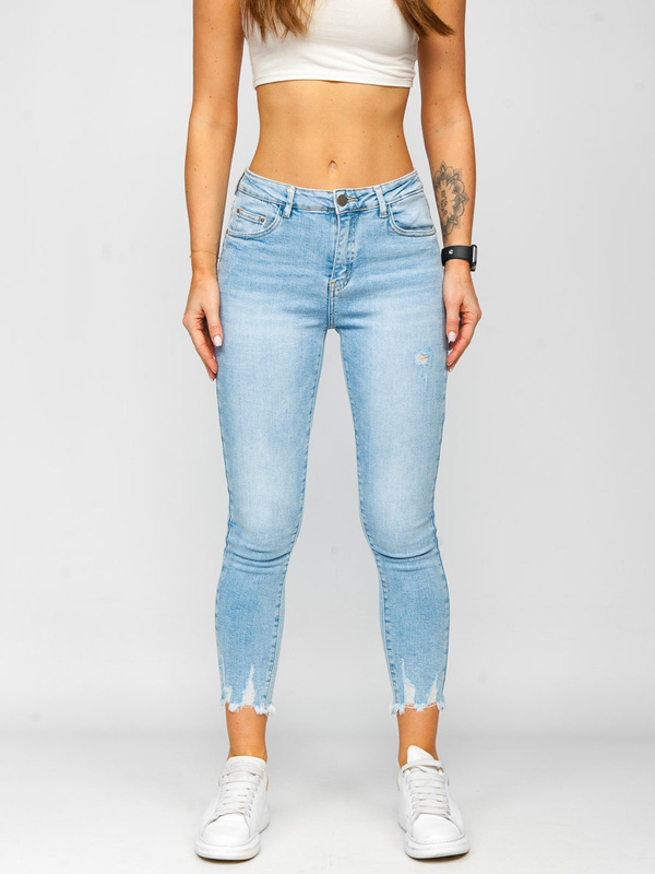 Damen Jeanshose Skinny Azurblau Bolf S9983
