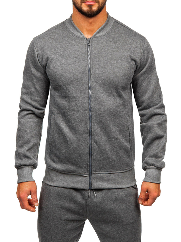 Herren Trainingsanzug Schwarzgrau Bolf 8C76