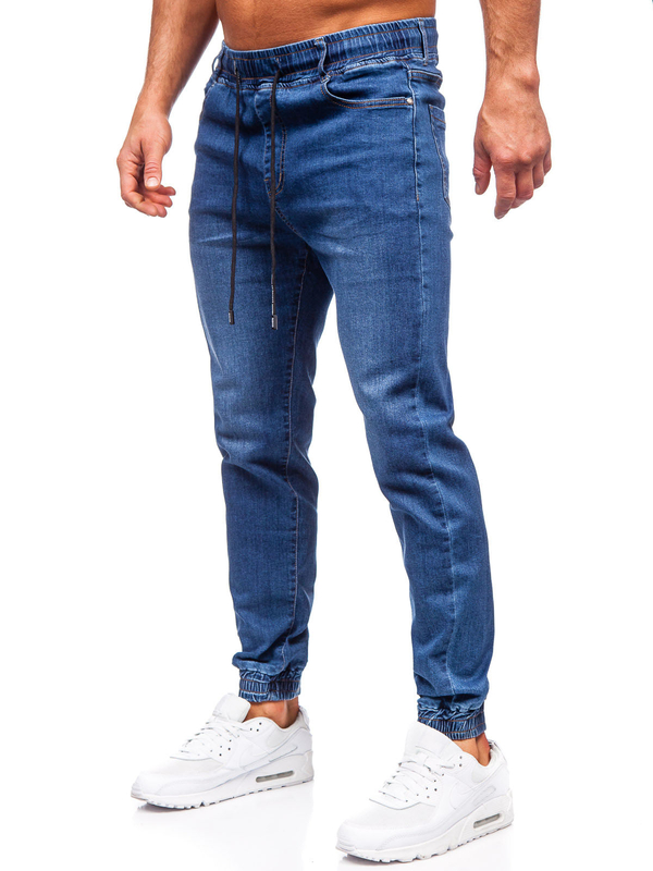 Herren Jeanshose Joggers Dunkalblau Bolf 8122