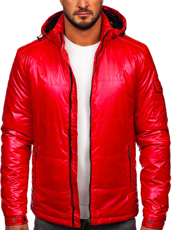 Herren Geolsterte Übergangsjacke Sport Jacke Rot Bolf 2137