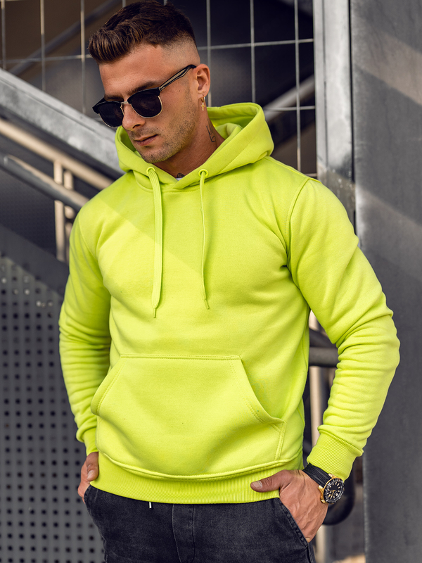 Herren Kapuzenpullover mit Kängurutasche Hell Seladongrün Bolf 2009A