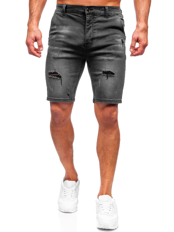 Herren Kurze Jeanshose Shorts Grau Bolf MP0036G