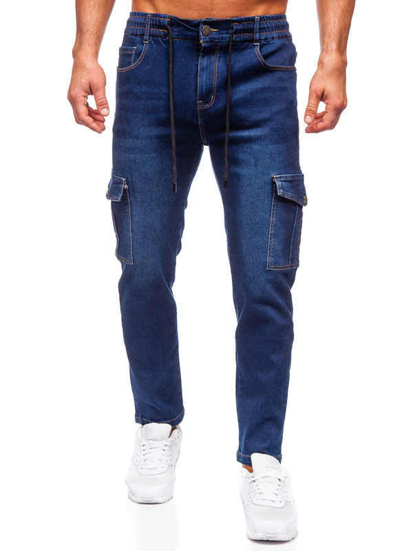 Herren Jeanshose Cargohose Dunkalblau Bolf 8135