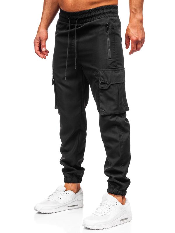 Herren Sporthose Cargohose Joggers Schwarz Bolf HSS298