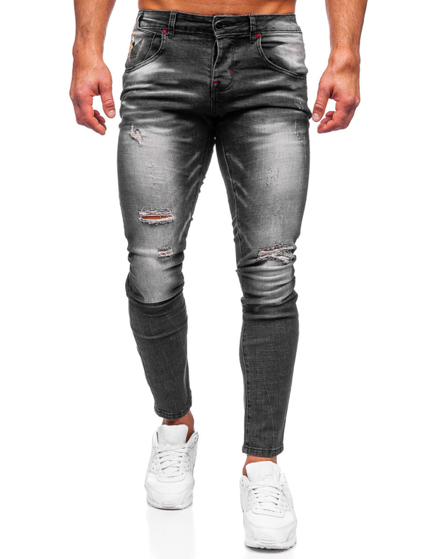 Herren Jeanshose regular fit Schwarz Bolf MP0024N