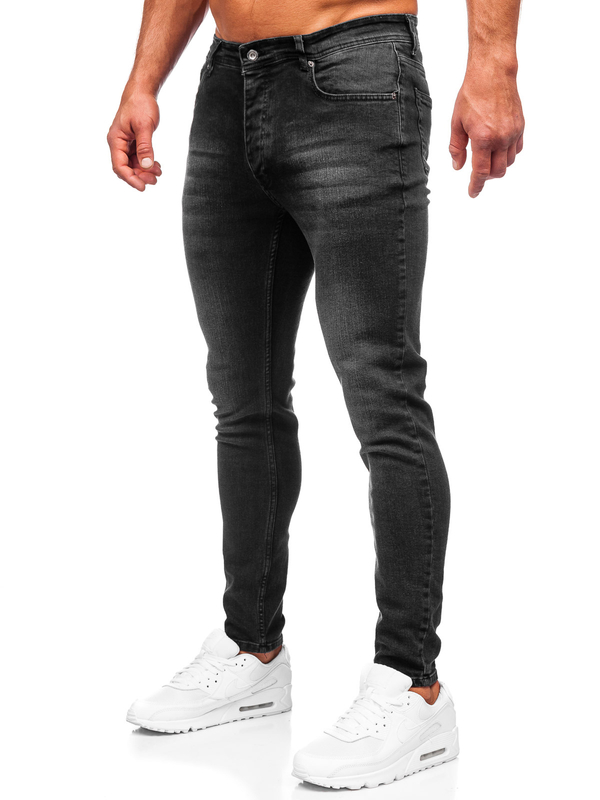 Herren Jeanshose skinny fit Schwarz Bolf R919-1