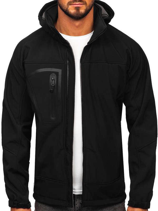 Herren Softshelljacke Schwarz Bolf T019