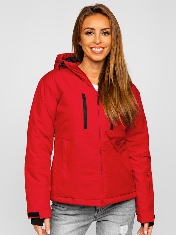 Damen Winterjacke Sportjacke Rot Bolf HH012A