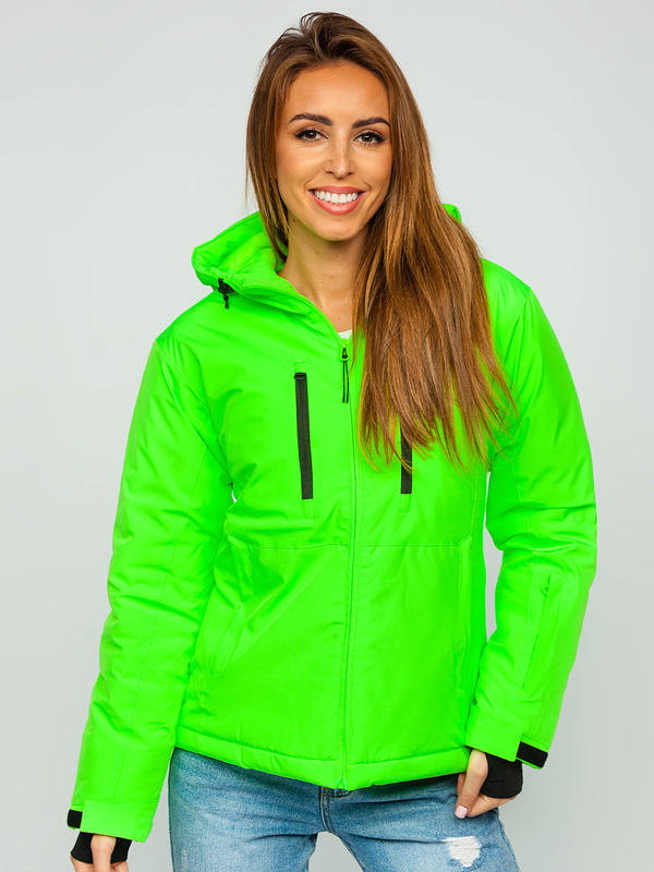 Damen Winterjacke Sportjacke Grün-Neon Bolf HH012A