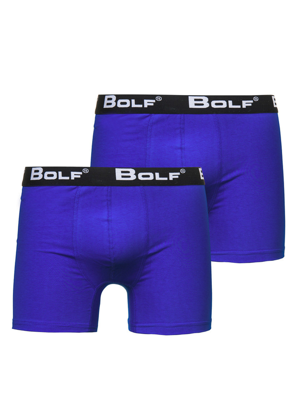 Herren Boxershorts Kobaltblau 0953-2P 2 Bolf PACK