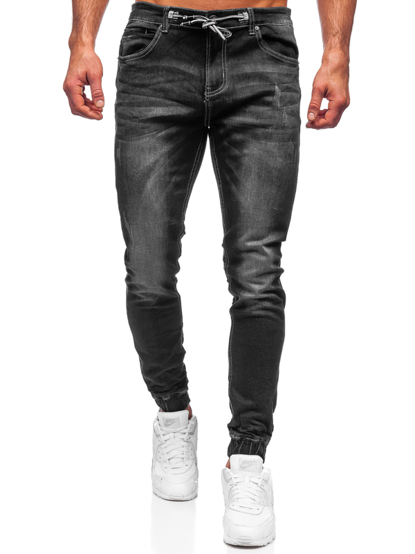 Herren Jeanshose Jogger Pants Schwarz Bolf 30051S0