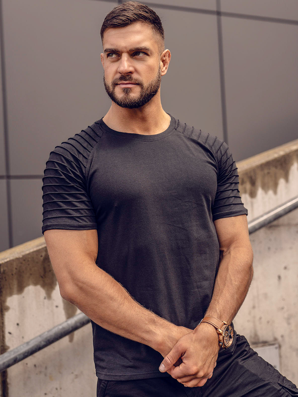 Herren Uni T-Shirt Schwarz Bolf 8T88A