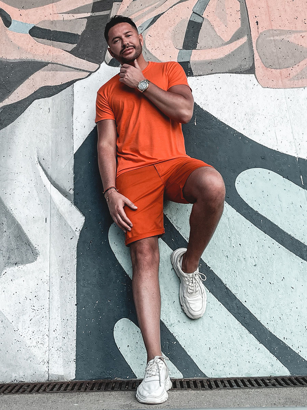 Herren T-Shirt Uni Orange Bolf 2005A-32