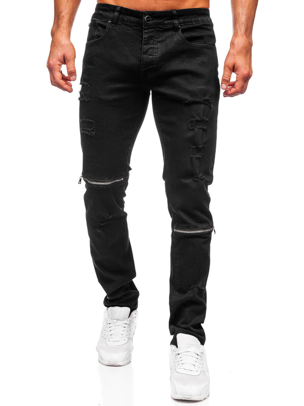 Herren Jeanshose slim fit Schwarz Bolf MP0117N