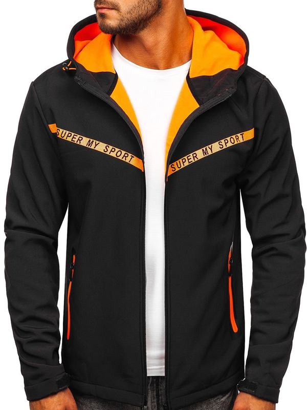 Herren Übergangsjacke Softshell Jacke Schwarz Bolf KS2181